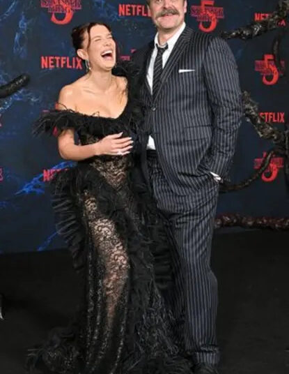Millie Bobby Brown and David Harbour attend the Los Angeles Premiere of Netflix's 'Stranger Things' Season 5 at TCL Chinese Theatre on November 06, 2025 in Hollywood, CaliforniaCredit: Axelle/Bauer-Griffin/FilmMagic
