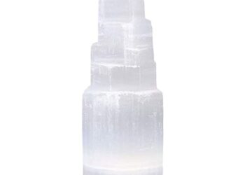 Northlandz Selenite Crystal Tower 15 Cm, High Energy Skyscraper Meditation Stone, Cordless Healing Crystal 2-4 Lbs.