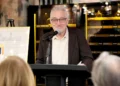 Robert De Niro speaks during the jury welcome lunch during Tribeca Festival on June 3, 2026, in New York City.