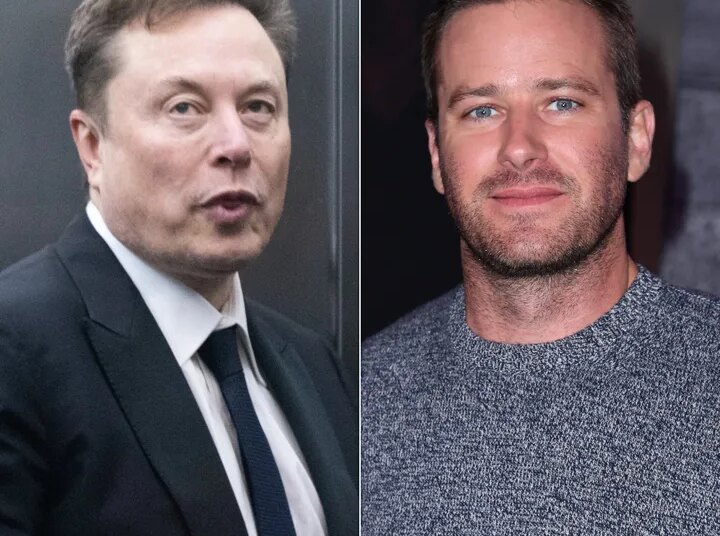 Elon Musk, left, gave a surprise boost to the controversial film “Citizen Vigilante,” starring Armie Hammer, last week.