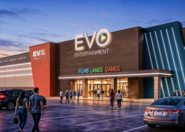 Movie theater Xscape Theatres shuttered the doors to its Fulshear location on June 7 and will be replaced with an expanded venue by EVO Entertainment. (Courtesy EVO Entertainment)