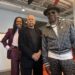 Earth, Wind & Fire members Verdine White, left, Ralph Johnson, center, and Philip Bailey pose for a portrait at NPR's New York bureau on June 2. The band members spoke with Morning Edition about the new HBO documentary Earth, Wind & Fire (To Be Celestial vs That's the Weight of the World)