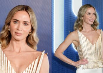 Emily Blunt Goes Couture in Tamara Ralph for 'Disclosure Day' in NYC