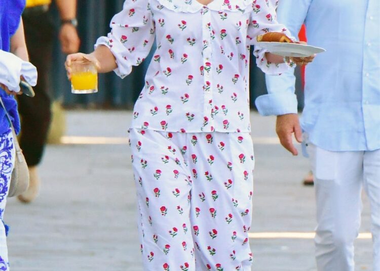 exclusive venice, italy the british actress of harry potter fame, emma watson, en route with a friend holding a plate of breakfast in her hand, out on her holidays in venice emma, who played the brilliant, brave, and studious witch hermione granger in the harry potter film series, donned her playful cherry printed outfit, coupled with her red cherry drop earrings, as the 36yearold star looked chic, continuing her venetian break pictured emma watson backgrid usa 8 june 2026 byline must read cobra team  backgrid usa 1 310 798 9111  usasalesbackgridcom uk 44 208 344 2007  uksalesbackgridcom uk clients  pictures containing children please pixelate face prior to publication