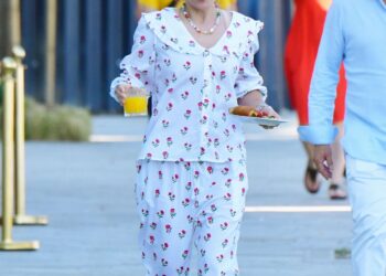 Emma Watson was spotted in Venice wearing a woven sandal trend