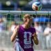 England's Harry Kane heads a ball during practice on Victory Field at Swope Soccer Village, Saturday, June 13, 2026, in Kansas City. The team will call Prairie Village home during the World Cup.