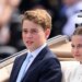 Prince George and Princess Charlotte during the carriage procession at Trooping The Colour, in London, on June 13, 2026.