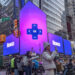 Photo of a Roku advertisement display in Times Square.