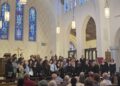 Glee Club performs in church in Albuquerque, New Mexico.