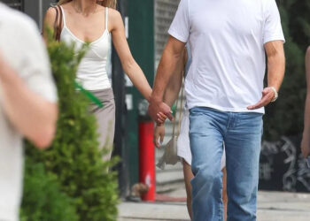 Glen Powell and Michelle Randolph.Credit: TheImageDirect.com