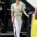 Gracie Abrams wears a vintage Balenciaga Spring/Summer 2003 top at BBC Radio 1 studios in London.