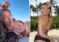 Hailey Bieber shows off toned abs in behind-the-scenes photos from new Rhode beach campaign