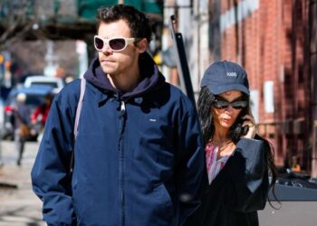 Harry Styles and Zoë Kravitz are seen on March 09, 2026 in New York City.