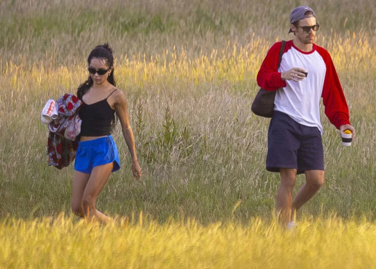 Harry Styles and his fiancée Zoë Kravitz in Hampstead Heath on June 25, 2026Credit: BACKGRID