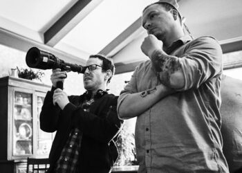 Ari Aster and Pawel Pogorzelski on the set of 'Hereditary'Credit: James Minchin/A24