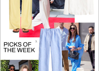 collage of celebrities wearing the easy summer pant trend