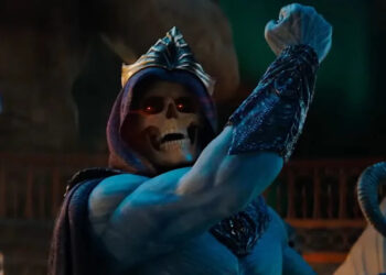 Skeletor raising his fist for the crescendo. .