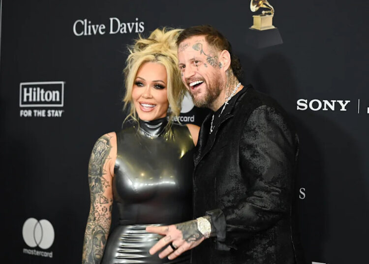 Bunnie Xo and Jelly Roll at the Pre-Grammy Gala on January 31, 2026 in Los Angeles, California.