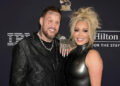 Jelly Roll and Bunnie Xo attend the 68th GRAMMY Awards Pre-GRAMMY Gala & GRAMMY Salute to Industry Icons Honoring Avery Lipman and Monte Lipman at The Beverly Hilton on January 31, 2026 in Beverly Hills, California.