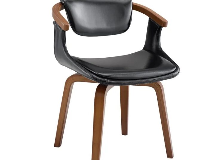 Wathen Janaan Vegan Leather Upholstered Swivel Armchair