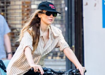 Jennifer Lawrence Goes for a Bike Ride in Her Favorite Comfy Shoes of the Summer