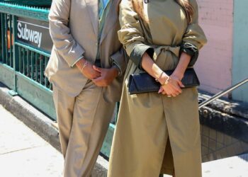 
The actress was seen riding the F train toward East Broadway as part of a promotional shoot, appearing alongside Kareem Rahma for the series Subway Takes.