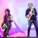 TRONDHEIM, NORWAY - JUNE 11: Nikki Sixx (L) and John 5 from Mötley Crüe perform on stage at the Trondheim Rocks Festival 2023 on June 11, 2023 in Trondheim, Norway. (Photo by Per Ole Hagen/Redferns)