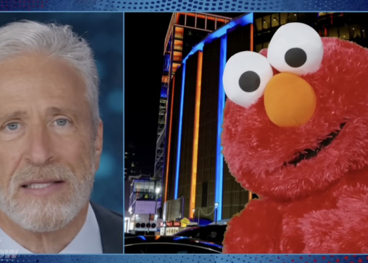Jon Stewart mercilessly questions 'Elmo' over controversial NBA post