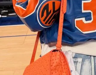 Jordyn Woods' 'lucky' bag for New York Knicks games.Credit: Jordyn Woods/Instagram