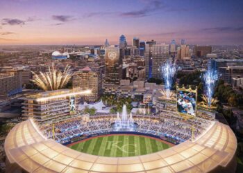 Here is a rendering of the new Royals stadium at Crown Center.