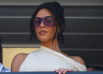 Kim Kardashian watches Lewis Hamilton claim 2nd place at the Monaco Grand Prix