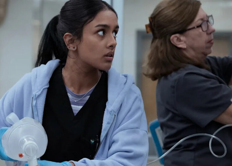 Shabana Azeez as Dr. Victoria Javadi on 'The Pitt.'