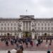 General view of Buckingham Palace with tourists gathering outside on February 19, 2026.