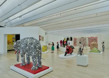 The Keith Haring in 3D exhibit showcases Haring's sculpture and found object work.