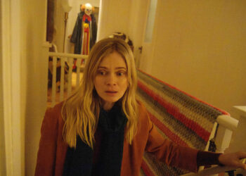 Elizabeth Helmer (Sara Paxton) is stalked by a killer clown in Lifetime's 'Killer Clown'