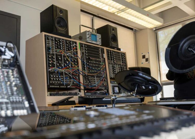 Queensborough College's music facilities were toured during an event held there on June 16, to launch the "Made in NY" Media Academy initiative.