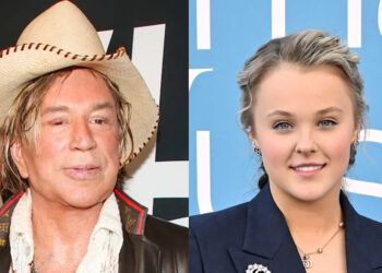 Mickey Rourke and JoJo Siwa
