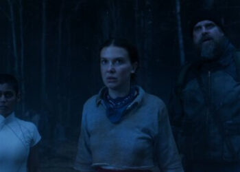 Millie Bobby Brown and David Harbour