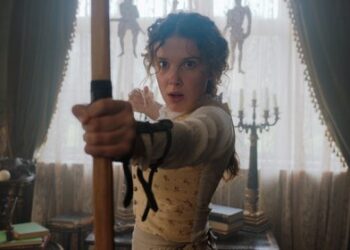 Millie Bobby Brown as Enola Holmes.