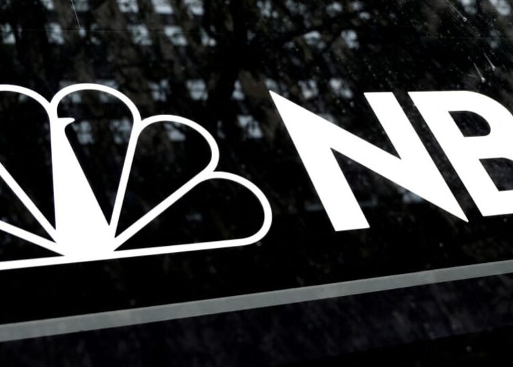 The NBC logo is seen outside the NBC News Today Show studios at Rockefeller Center in New York City, New York, US, October 9, 2019.