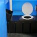 the portable restroom was in the camping area of the annual music event