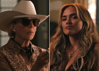 Annette Bening and Natalie Alyn Lind in 'Dutton Ranch'Credit: Paramount+ (2)