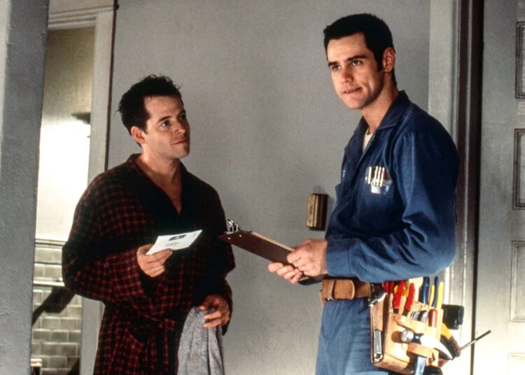 Matthew Broderick and Jim Carrey in 'The Cable Guy'Credit: Everett