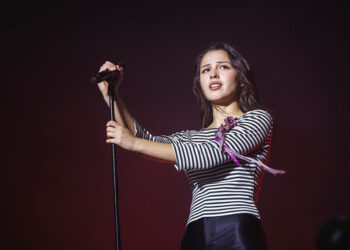 BARCELONA, SPAIN - JUNE 06: Olivia Rodrigo performs in concert during Primavera Sound 2026 at Parc Del Forum on June 06, 2026 in Barcelona, Spain. (Photo by Xavi Torrent/Getty Images)