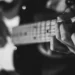 Close-up of an electric guitar