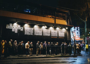 Music-starved punters queue outside Richmond’s Corner Hotel for a Cate Le Bon gig earlier this month.