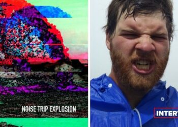 L: Album cover for Noise Trip Explosion by Nolan Hildebrand; R: Composer Nolan Hildebrand (Photos courtesy of the artist)