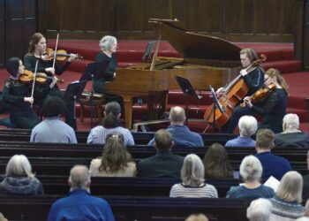 The Manderley Strings perform Feb. 7 at the Great Hall in Ottawa. The event was sponsored by Ottawa Center for the Arts.