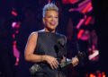 FILE - Pink accepts the Icon award at the iHeartRadio Music Awards in Los Angeles on March 27, 2023. (AP Photo/Chris Pizzello, File)