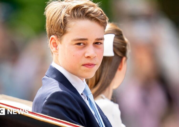 Prince George of Wales during Trooping The Colour on June 13, 2026 in London, England.